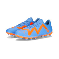 PUMA Future Play Gazon Naturel Gazon Artificiel Chaussures de Foot (MG) Femmes Bleu Orange Blanc
