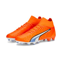 PUMA Ultra Pro Gazon Naturel / Gazon Artificiel Chaussures de Foot (MG) Orange Blanc Bleu