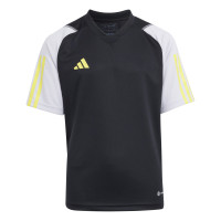 adidas Tiro 23 Competition Voetbalshirt Kids Zwart Grijs Geel