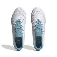 adidas Predator Accuracy.1 Parley Gazon Naturel Chaussures de Foot (FG) Blanc Bleu Clair