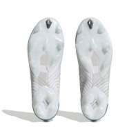 adidas Predator Accuracy.1 Parley Gazon Naturel Chaussures de Foot (FG) Blanc Bleu Clair