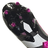 adidas Predator Accuracy+ Sans Lacets Crampons Vissés Chaussures de Foot (SG) Noir Blanc Rose