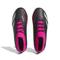 adidas Predator Accuracy.1 Gazon Naturel Chaussures de Foot (FG) Noir Blanc Rose