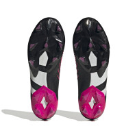 adidas Predator Accuracy.1 Low Gazon Naturel Chaussures de Foot (FG) Noir Blanc Rose