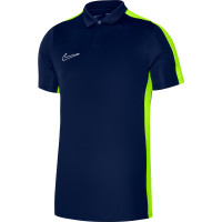 Nike Dri-FIT Academy 23 Polo Bleu Foncé Jaune Blanc