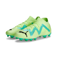 PUMA Future Pro Gazon Naturel Gazon Artificiel Chaussures de Foot (MG) Vert Clair Vert Vif Noir