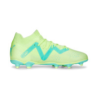 PUMA Future Match Gazon Naturel Gazon Artificiel Chaussures de Foot (MG) Enfants Vert Clair Vert Vif Noir