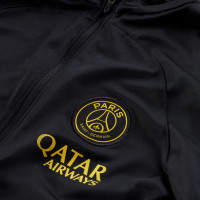 Nike Paris Saint-Germain Trainingspak Full-Zip Hooded 2022-2023 Kids Zwart Geel