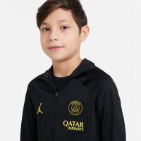 Nike Paris Saint-Germain Trainingspak Full-Zip Hooded 2022-2023 Kids Zwart Geel