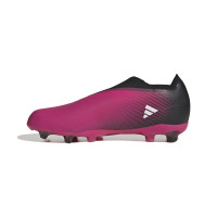 adidas X Speedportal+ Gazon Naturel Chaussures de Foot (FG) Rose Noir Blanc