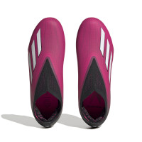 adidas X Speedportal+ Gazon Naturel Chaussures de Foot (FG) Rose Noir Blanc