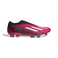 adidas X Speedportal+ Gras Voetbalschoenen (FG) Roze Zwart Wit