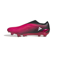 adidas X Speedportal+ Gras Voetbalschoenen (FG) Roze Zwart Wit