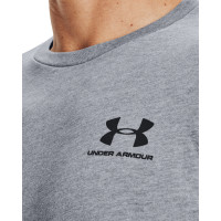 Under Armour Sportstyle Left Chest Logo T-Shirt Grijs Zwart