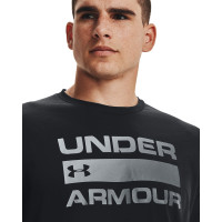 Under Armour Team Wordmark T-Shirt Zwart Donkergrijs