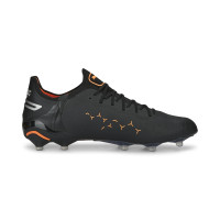 PUMA King Ultimate Crampons Vissés Chaussures de Foot (SG) Noir Argenté Orange