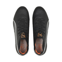 PUMA King Ultimate Crampons Vissés Chaussures de Foot (SG) Noir Argenté Orange