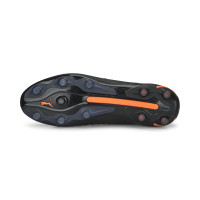 PUMA King Ultimate Crampons Vissés Chaussures de Foot (SG) Noir Argenté Orange