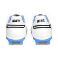 PUMA King Match Gazon Naturel / Gazon Artificiel Chaussures de Foot (MG) Blanc Noir Bleu Orange