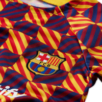Nike FC Barcelona Pre-Match Trainingsshirt 2022-2023 Kids Geel Rood Blauw