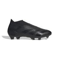 adidas Predator Accuracy+ Sans Lacets Gazon Naturel Chaussures de Foot (FG) Noir Anthracite