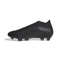 adidas Predator Accuracy+ Sans Lacets Gazon Naturel Chaussures de Foot (FG) Noir Anthracite