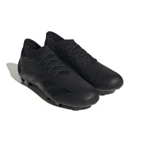 adidas Predator Accuracy.3 Gazon Naturel Chaussures de Foot (FG) Noir Anthracite