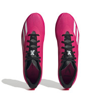 adidas X Speedportal.4 Gras / Kunstgras Voetbalschoenen (FxG) Roze Zwart Wit
