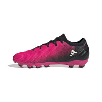 adidas X Speedportal.3 Gras / Kunstgras Voetbalschoenen (MG) Roze Zwart Wit