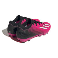 adidas X Speedportal.3 Gras / Kunstgras Voetbalschoenen (MG) Roze Zwart Wit