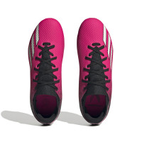 adidas X Speedportal.3 Gras Voetbalschoenen (FG) Kids Roze Zwart Wit