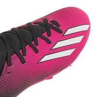 adidas X Speedportal.3 Gazon Naturel Chaussures de Foot (FG) Enfants Rose Noir Blanc