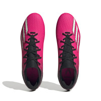 adidas X Speedportal.3 Gras Voetbalschoenen (FG) Roze Zwart Wit