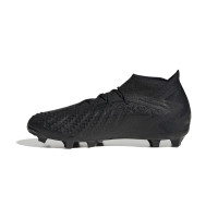 adidas Predator Accuracy.1 Gras Voetbalschoenen (FG) Kids Zwart Antraciet