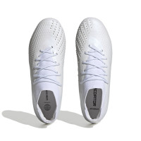 adidas Predator Accuracy.1 Gazon Naturel Chaussures de Foot (FG) Blanc Métallique