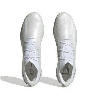 adidas X Speedportal.1 Gazon Naturel Chaussures de Foot (FG) Blanc Métallique Noir
