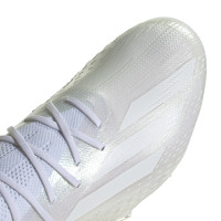 adidas X Speedportal.1 Gazon Naturel Chaussures de Foot (FG) Blanc Métallique Noir