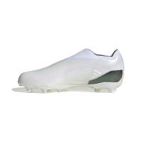 adidas X Speedportal+ Gazon Naturel Chaussures de Foot (FG) Blanc Métallique Noir