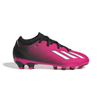 adidas X Speedportal.3 Gras / Kunstgras Voetbalschoenen (MG) Kids Roze Zwart Wit