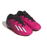 adidas X Speedportal.3 Gras / Kunstgras Voetbalschoenen (MG) Kids Roze Zwart Wit