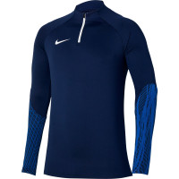 Nike Dri-FIT Strike 23 Trainingstrui 1/4-Zip Donkerblauw Blauw Wit
