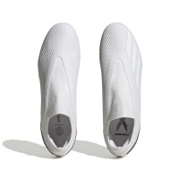 adidas X Speedportal.3 Sans Lacets Gazon Naturel Chaussures de Foot (FG) Blanc Noir