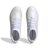 adidas Predator Accuracy.2 Gazon Naturel Chaussures de Foot (FG) Blanc Métallique