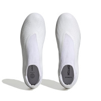 adidas Predator Accuracy.3 Sans Lacets Gazon Naturel Chaussures de Foot (FG) Blanc