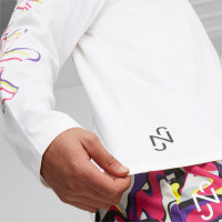 PUMA Neymar Jr Creativity T-Shirt Lange Mouwen Wit Geel