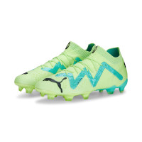 PUMA Future Ultimate Gazon Naturel Gazon Artificiel Chaussures de Foot (MG) Femmes Vert Clair Vert Vif Noir