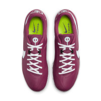 Nike Tiempo Legend 9 Pro React Chaussures de Foot en Salle (IN) Bordeaux Blanc Bleu Clair