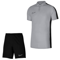 Nike Dri-FIT Academy 23 Polo Trainingsset Kids Grijs Zwart Wit