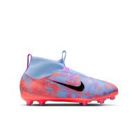 Nike Zoom Mercurial Superfly 9 Academy MDS Gazon Naturel Gazon Artificiel Chaussures de Foot (MG) Enfants Bleu Mauve Rose