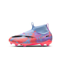 Nike Zoom Mercurial Superfly 9 Academy MDS Gazon Naturel Gazon Artificiel Chaussures de Foot (MG) Enfants Bleu Mauve Rose